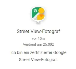 Abzeichen Google Street View